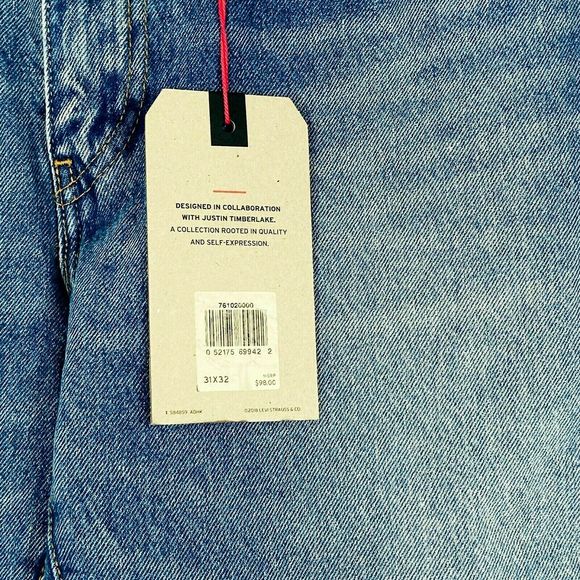 Levi's 502 Taper Distressed Jeans 31x32  NEW Justin Timberlake Fresh‎ Leaves - Picture 7 of 11